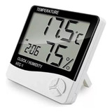 Termômetro Higrômetro Relógio Digital Umidade Temperatura 