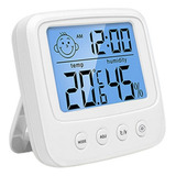 Termômetro Higrômetro Temperatura Ambiente Umidade Relógio