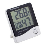 Termômetro Higrômetro Umidade Relógio Digital Multifuncional