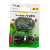 Termômetro P/ Aquário Skrw St-14 Digital C/ Sensor A Bateria