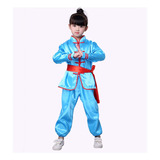 Terno Infantil Wushu, Camisa Uniforme Kung Fu Tai C