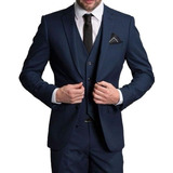 Terno Masculino Slim Kit Completo - Paletó+calça+colete