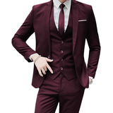 Terno Slim De Luxo Kit Completo - Calça + Blazer + Colete 