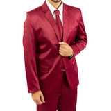 Terno Slim Poliviscose Premium Brilhoso Corte Italiano
