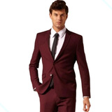 Terno Slim Vinho - Paletó+calça+brinde- Promoção 2020