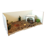 Terrário De Tartaruga Jabutis Viveiro Repteis Mdf Grande 