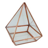 Terrário Pirâmide G - Vidro 2mm - Artesanal - Altura 15cm