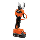 Tesoura Cortador De Galhos 2 Baterias Bivolt Recarregável Cor Laranja