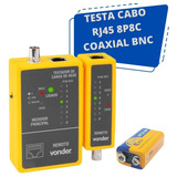 Testador Cabo Rede Rj45 E Cabo Coaxial Bnc, Master E Remoto