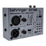 Testador De Cabos De Áudio Xlr P10 Rca Ct100 Behringer Nfe