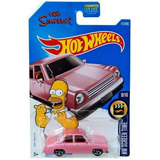 The Simpsons Family Car Hot Wheels 2015 Lacrado Rosa Homer