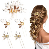 Tiara Arranjo Acessório De Cabelo Noiva Madrinha 5 Peças