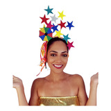 Tiara Carnaval Arco Estrela Cores Glitter