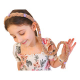 Tiara De Cabelo Infantil Princesa Rapunzel Trança Em Lã