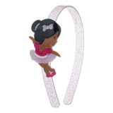 Tiara Infantil Arco De Cabelo Tema Bailarina Princesa Rosa