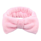 Tiara Laço Faixa Para Maquiagem Rosto Limpo Sem Cabelo Make Cor Rosa