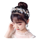 Tiara Pedraria Noiva Coroa Flores Casamento Daminha Luxo
