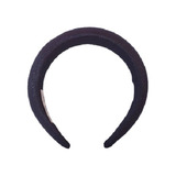 Tiara Preta Bbb Lurex Acolchoada Coroa Head Band Blogueira