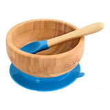 Tigela Bowl Infantil Bebê Em Bambu Com Colher E Ventosa