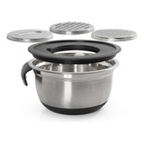 Tigela Bowl Ralador Aço Inox Com 3 Lâminas Gourmet Mix
