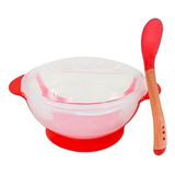 Tigela Bowl Tampa Ventosa E Colher Sensor Temperatura Bebê