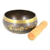 Tigela Tibetana 9,5cm Artesanal Cobre Ritual Meditação Budis
