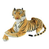 Tigre Safari Pelucia G 1,20 Mt Realista Lindo Macio