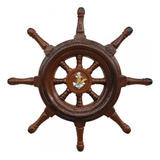 Timão Volante Barco Náutico Decorativo Rustico