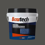 Tinta Acrílica Emborrachada Fosco 4kg Bautech Elástico Cores Cor Grafite