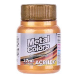 Tinta Acrílica Metálica Acrilex Artesanato 37ml Metal Colors Cor Ouro