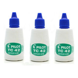 Tinta Almofada Carimbo Carimbeira Tc42 Pilot 42ml Azul C/3un