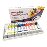 Tinta Aquarela Pentel Arts Water Colours Com 12 Cores (wfrs