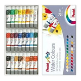 Tinta Aquarela Pentel Cores-water Colours 24 Cores-5ml
