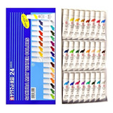 Tinta Aquarela Sakura Com 24 Cores Bisnagas 5ml Cada