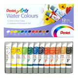 Tinta Aquarela Water Colours 12 Cores 5ml Pentel