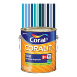 Tinta Azul Madeira Coral Esmalte Base Água Brilhante 3,2l 
