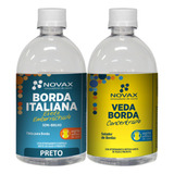 Tinta Borda Italiana Couro Preto 900ml + Veda Borda 900ml