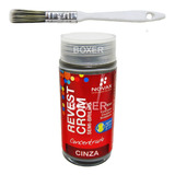 Tinta Cinza Para Couro Sapato Tenis Bota Revestcrom 90ml