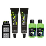 Tinta Coloração Kit C/ 2 Inoa Loreal 4 Castanho 60g + Ox 20v