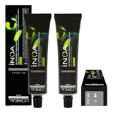Tinta Coloração Kit C/ 2 Inoa Loreal 4 Castanho 60g