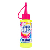 Tinta Corante Tecido Tie Dye Amarelo Limão 60ml Acrilex
