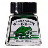 Tinta Desenho Tinteiro Winsor & Newton 14 Ml Brilliant Green