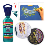 Tinta Dimensional Relevo 3d 35ml Metálico - Acrilex