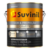 Tinta Esmalte Sintético Grafite 3,6l Suvinil Acabamento Fosco Cor Grafite Escuro