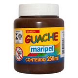 Tinta Guache 250ml Marrom Maripel -