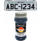 Tinta Para Placa Automotiva Carro Moto 100ml + Pincel
