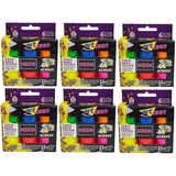 Tinta Para Tecido Art Teen - Acrilex Kit 6 Caixas Neon