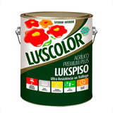 Tinta Piso Lukspiso Cinza Chumbo Fosco 3600ml Base Agua