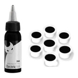 Tinta Preto Linha 30ml Electric Ink+ 100 Batoques M Tatuagem