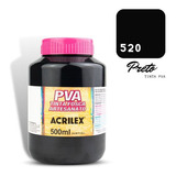 Tinta Pva Acrilex 500ml 520 Preto